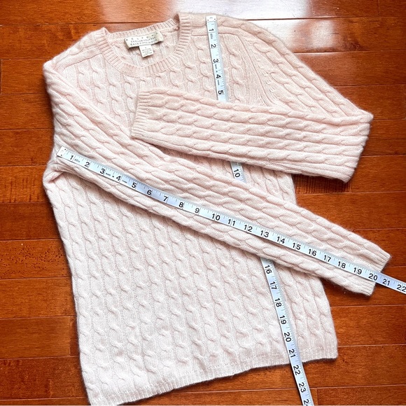 BELFORD exclusive for Saks Fifth Avenue cable knit cashmere wool sweater S - Picture 6 of 14